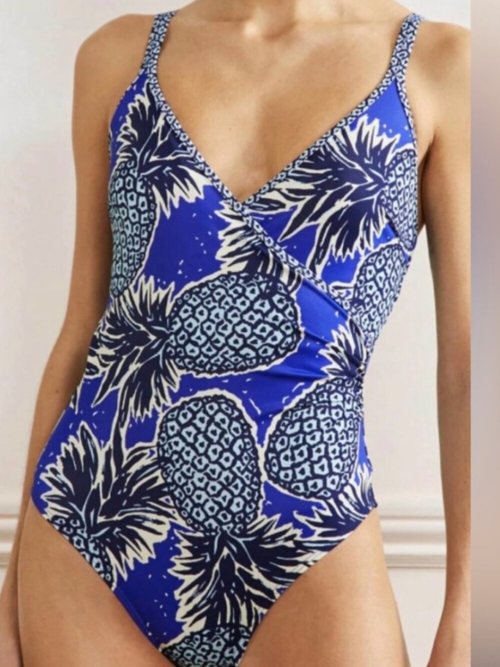 Boden Pineapple One Piece Swimsuit, size 10 NWT
